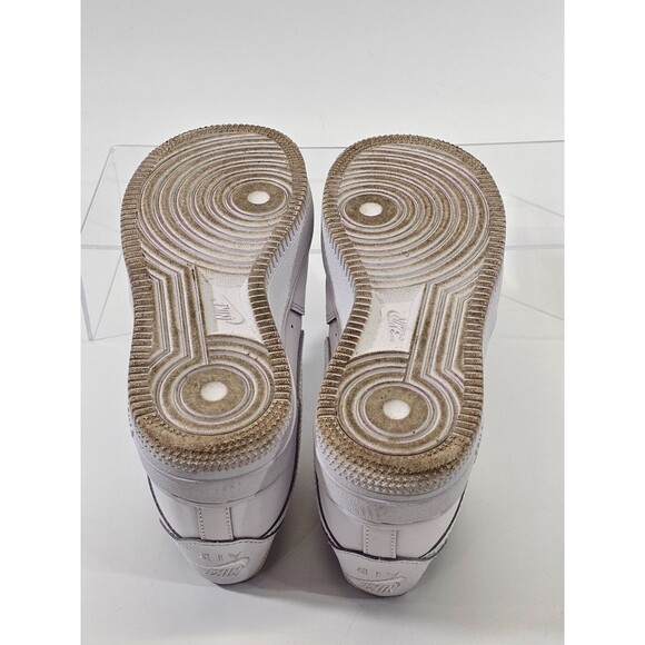 DMS Youth Size 4 Nike Air Force 1 Low LE White Leather Sneakers Tennis Shoes EUC - Picture 10 of 10